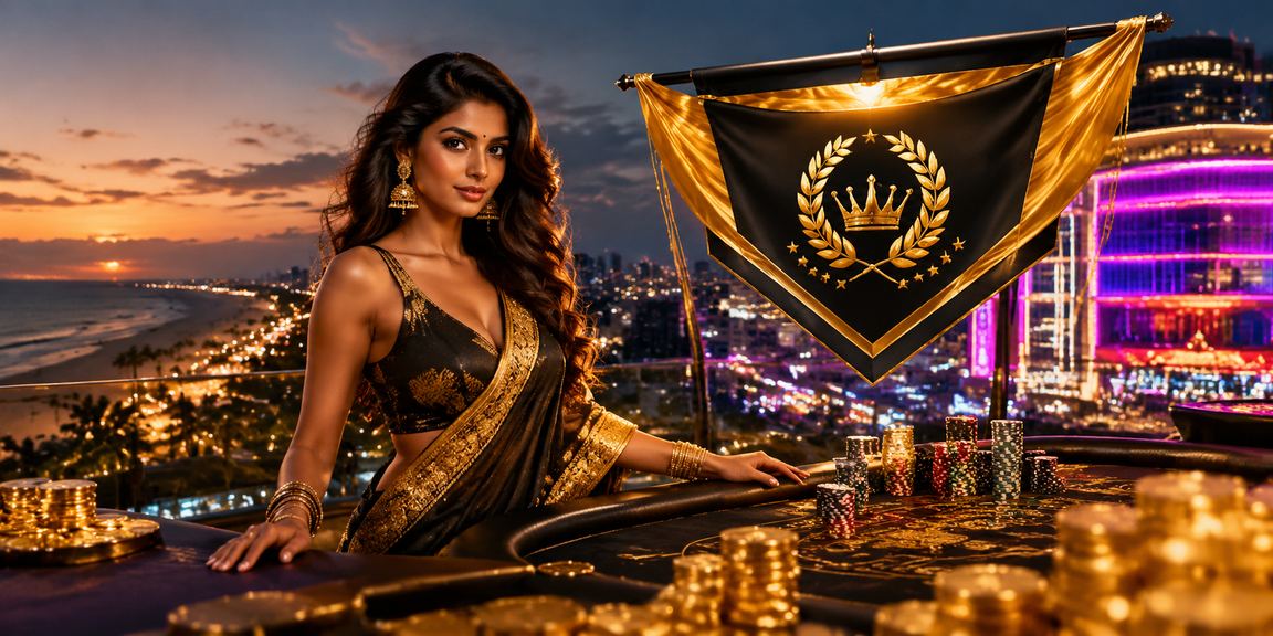 Scenic Goan beach with VIP casino ambiance